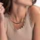 Diamond Paper Pendant 14k Gold 18" Necklace Lab Grown 1/2" Wide