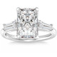 Certified 4.75Ct Radiant Cut Baguette Diamond Engagement Ring 14k Gold Lab Grown