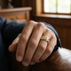 4Ct Diamond Men's Six Stone Anniversary Wedding Ring in 10k Yellow Gold