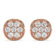 1 - 2 3/4Ct Diamond 7-Stone Stud Earrings White, Yellow, or Rose Gold Lab Grown