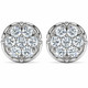 1 - 2 3/4Ct Diamond 7-Stone Stud Earrings White, Yellow, or Rose Gold Lab Grown