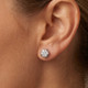 1 - 2 3/4Ct Diamond 7-Stone Stud Earrings White, Yellow, or Rose Gold Lab Grown