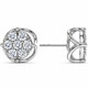 1 - 2 3/4Ct Diamond 7-Stone Stud Earrings White, Yellow, or Rose Gold Lab Grown
