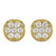 1 - 2 3/4Ct Diamond 7-Stone Stud Earrings White, Yellow, or Rose Gold Lab Grown