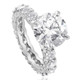 Certified 7.68 Ct Diamond Eternity Engagement Ring 14k White Gold
