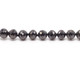 121 Ct Black Diamond Faceted Bead Necklace 22" 14k Yellow Gold