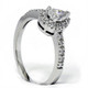 1/2ct Pear Shape Diamond Engagement Ring 14K White Gold Lab Grown