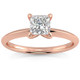 .20 - .75Ct Princess Cut Solitaire Diamond Engagement Ring 14k Gold Lab Grown