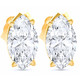 .50 - 4.00 Ct TW Marquise Diamond Studs in 14k Gold Lab Grown Earrings .50 - 4.00 Ct TW Marquise Diamond Studs in 14k Gold Lab Grown Earrings
