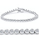 5Ct Diamond Half Bezel Tennis Bracelet 14k White or Yellow Gold 7" Lab Grown