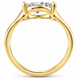 1 - 4Ct Rose Cut Solitaire Diamond Corset Engagement Ring 14k Gold Lab Grown
