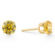 .40 - 1.00 Ct TW Fancy Yellow Round Diamond Studs in 14k Gold Lab Grown Earrings