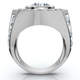 Men's 8 1/2Ct Diamond Hexagon Anniversary Pinkie Ring Gold Lab Grown