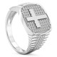 3/4Ct Men's Diamond Cross Ring 10k Gold Lab Grown