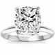 Certified 1 - 5 Ct Cushion Solitaire Diamond Engagement Ring 14k Gold Lab Grown