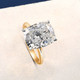 Certified 1 - 5 Ct Cushion Solitaire Diamond Engagement Ring 14k Gold Lab Grown