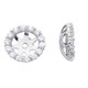 7/8ct Diamond Halo Stud Earring Jackets Solid 14K White Gold Lab Grown (6-6.7mm)
