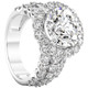 Certified 5Ct Diamond Multi Row Engagement Ring 14k Gold Lab Grown