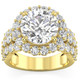 Certified 5Ct Diamond Multi Row Engagement Ring 14k Gold Lab Grown