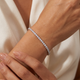 2 - 10Ct TW Flexible Diamond Bangle Tennis Bracelet Lab Grown 14k Gold