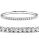 2 - 10Ct TW Flexible Diamond Bangle Tennis Bracelet Lab Grown 14k Gold