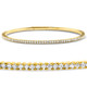 2 - 10Ct TW Flexible Diamond Bangle Tennis Bracelet Lab Grown 14k Gold