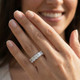 5 1/4Ct Cushion Cut 5-Stone Diamond Wedding Anniversary Ring 14k Gold Lab Grown