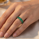 2.50Ct Emerald 11-Stone Wedding Anniversary Ring Stackable 14k White Gold Band