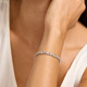 8Ct Pear & Round Diamond Tennis Bracelet 14k Gold 7" Lab Grown