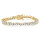8Ct Pear & Round Diamond Tennis Bracelet 14k Gold 7" Lab Grown