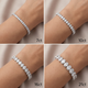 7 - 21Ct TW Oval Diamond Tennis Bracelet 14k Gold 7" Lab Grown