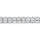7 - 21Ct TW Oval Diamond Tennis Bracelet 14k Gold 7" Lab Grown