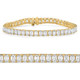 10 - 30Ct Emerald Cut Diamond Tennis Bracelet 14k Gold Lab Grown 7"