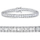 10 - 30Ct Emerald Cut Diamond Tennis Bracelet 14k Gold Lab Grown 7"
