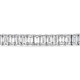 10 - 30Ct Emerald Cut Diamond Tennis Bracelet 14k Gold Lab Grown 7"