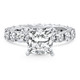 7Ct Princess Cut Diamond Eternity Engagement Ring 14k Gold Lab Grown