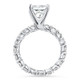 7Ct Princess Cut Diamond Eternity Engagement Ring 14k Gold Lab Grown