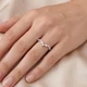 .60Ct Diamond Guard Insert V Shape Marquise Wedding Ring 10k Gold Lab Grown