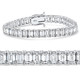28Ct Emerald Diamond Tennis Bracelet 14k White Gold 7" 17.5g Lab Grown