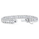 28Ct Emerald Diamond Tennis Bracelet 14k White Gold 7" 17.5g Lab Grown