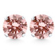 1/3 - 1Ct Pink Diamond Studs 14k White or Yellow Gold Lab Grown