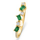 1/3Ct Emerald & Diamond Stackable Ring Anniversary Wedding Band 14k Yellow Gold 1/3Ct Emerald & Diamond Stackable Ring Anniversary Wedding Band 14k Yellow Gold