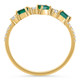 1/3Ct Emerald & Diamond Stackable Ring Anniversary Wedding Band 14k Yellow Gold 1/3Ct Emerald & Diamond Stackable Ring Anniversary Wedding Band 14k Yellow Gold