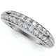 F/VS .39Ct Double Row Pave Diamond Wedding Ring 14k Gold Lab Grown