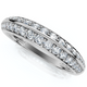 F/VS .39Ct Double Row Pave Diamond Wedding Ring 14k Gold Lab Grown