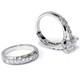 Certified 3ct Diamond Engagement Ring Wedding Band Set 14k White Gold Lab Grown