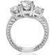 2 1/2ct Vintage 3-Stone Lab Grown Diamond Engagement Ring 14K White Gold
