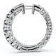 1 - 5 Ct Single Prong Diamond Hoops 14k Gold Lab Grown Women's Earrings 1.25"