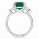 3Ct Emerald & Diamond Engagement Anniversary Ring Gold Lab Grown