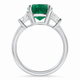 3Ct Emerald & Diamond Engagement Anniversary Ring Gold Lab Grown